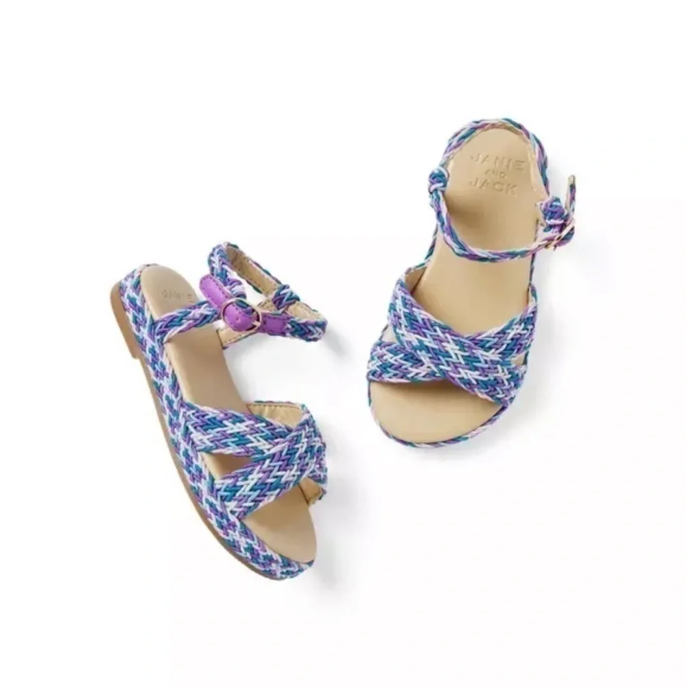NWT Janie & Jack Braided Espadrille Sandals Size 6